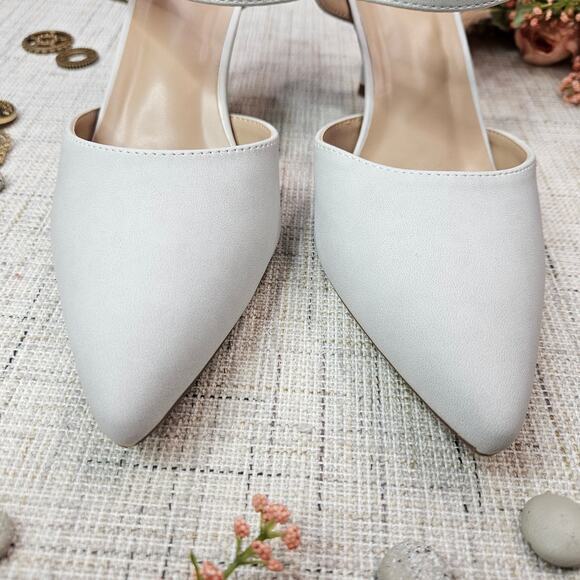 Journee Collection Maevali Pump Pointed Toe Bone White Size‎ 10 - Picture 3 of 12